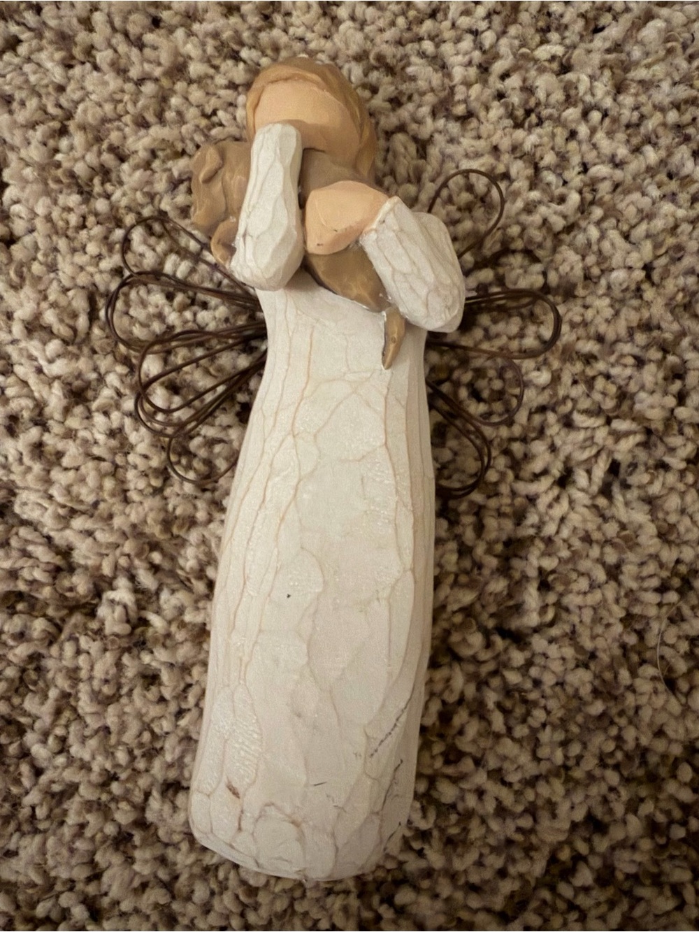 Willow Tree Beige and White Angel Figurine